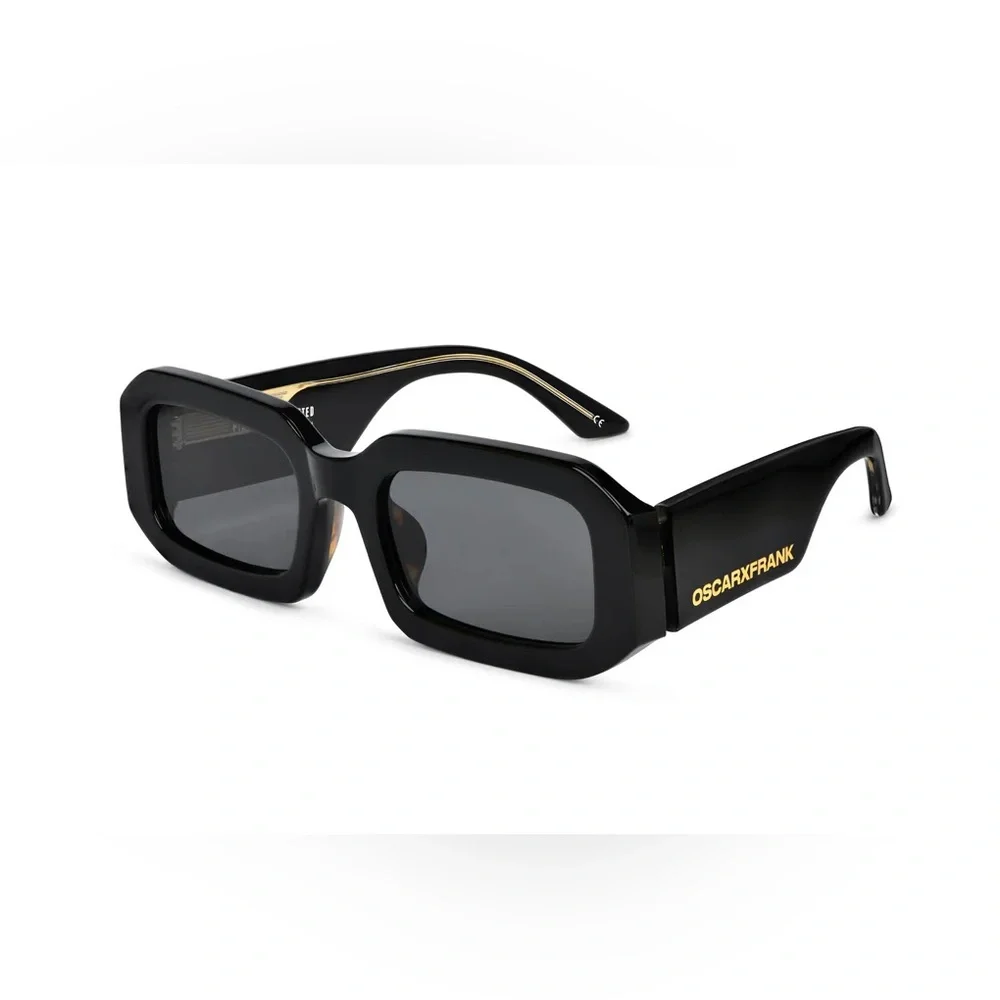 Black Oversized Rectangular Sunglasses